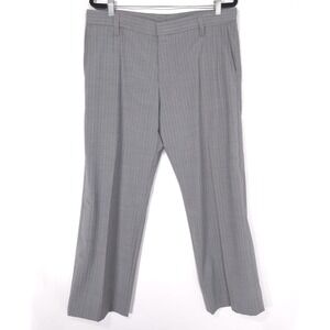 HUGO BOSS Men's Dress Pants 36x28 R Gray VIRGIN WOOL Blend Trousers ROMANIA MADE